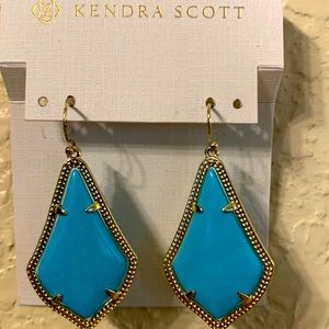 Kendra Scott Aqua acrylic earrings